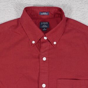 J Crew Shirt Men Small Slim Fit Oxford Red Button Down Long Sleeve Untucked